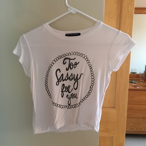 Brandy Melville "Too Sassy For You" Crop Top Tee