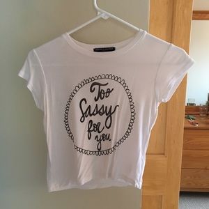 Brandy Melville "Too Sassy For You" Crop Top Tee