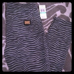 Michael Kors Grey/Black Zebra print Jeans