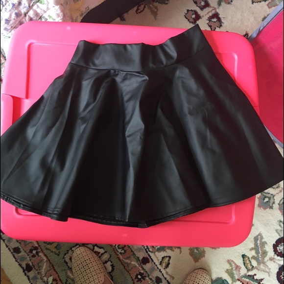 Dresses & Skirts - Black leather skirt