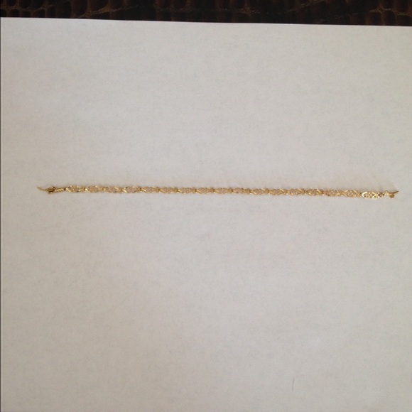 Real 14KT stamped gold heart shaped bracelet