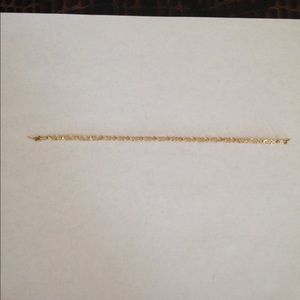 Real 14KT stamped gold heart shaped bracelet