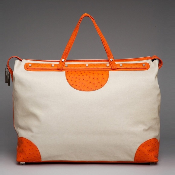 BODHI Ostrich Trim Weekender Duffle