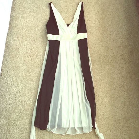 Black and Cream Cocktail Dress