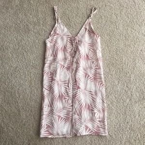 Brandy Melville John Galt pink palm leaf dress.
