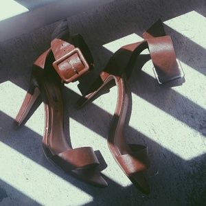 Brown Buckle heels from Rue21 etc!