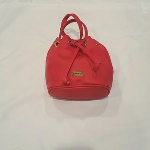 Express red cross body drawstring