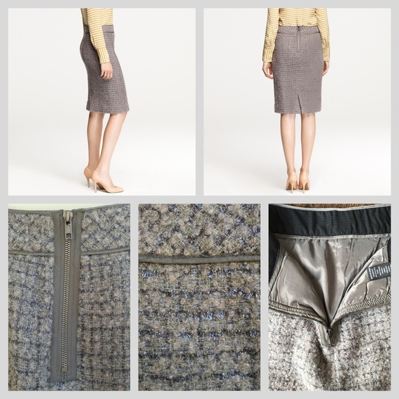 JCrew No. 2 Pencil Skirt (Metallic Bouclé) - Picture 4 of 6