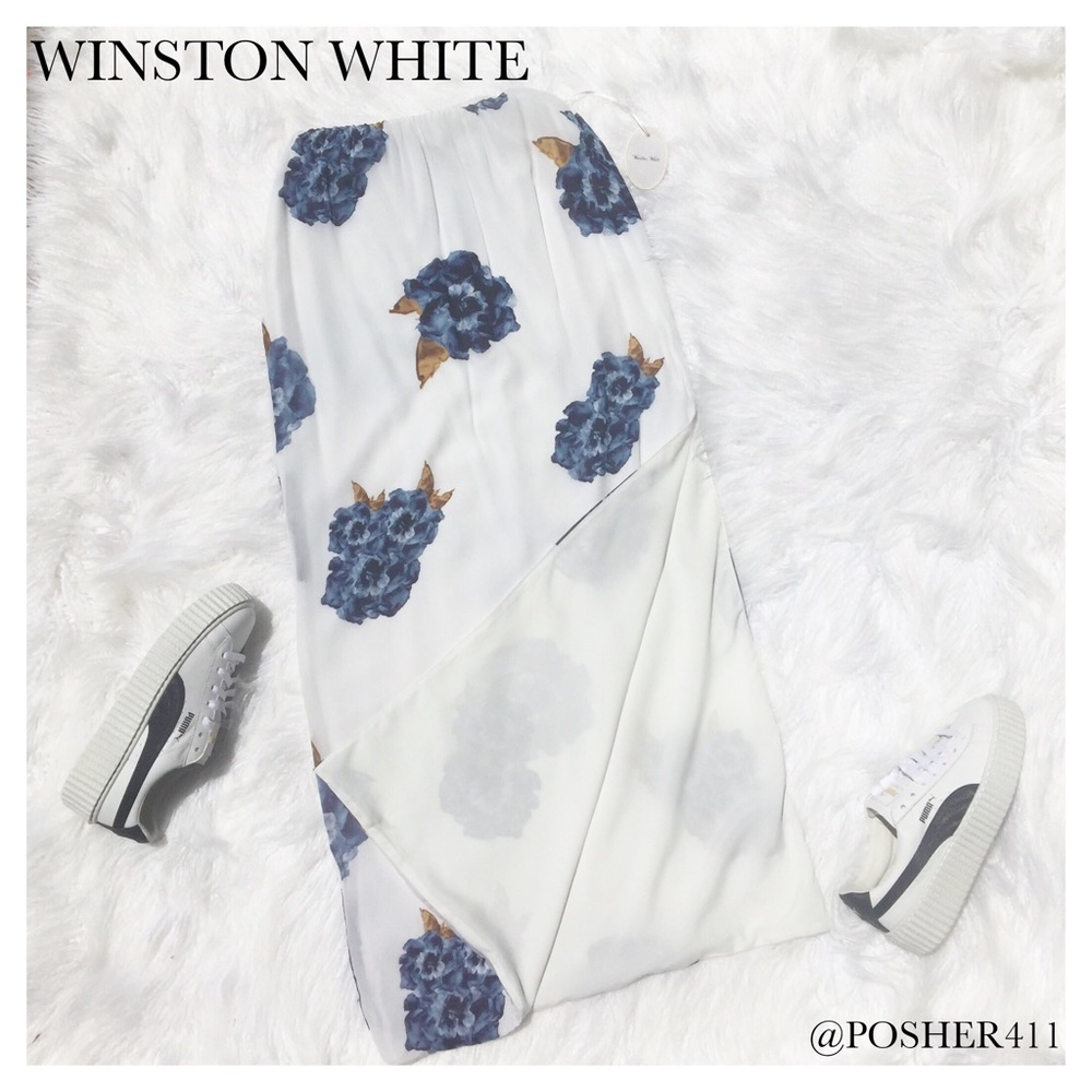 NWT WINSTON WHITE 'DARIA' MAXI FLORAL SKIRT - Picture 2 of 8