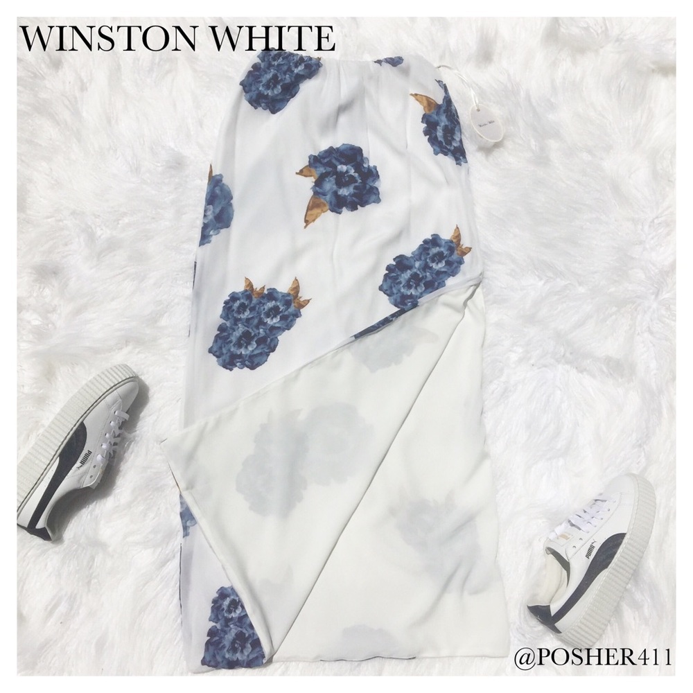 NWT WINSTON WHITE 'DARIA' MAXI FLORAL SKIRT - Picture 6 of 8