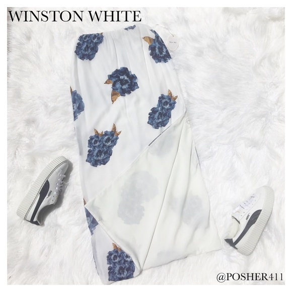 NWT WINSTON WHITE 'DARIA' MAXI FLORAL SKIRT - Picture 2 of 8