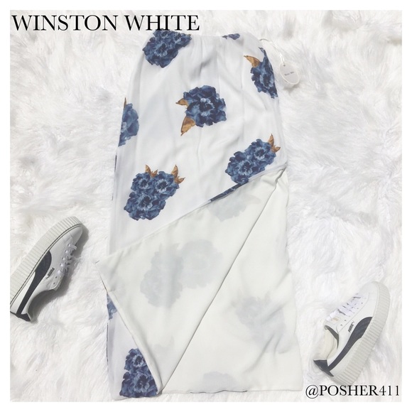 NWT WINSTON WHITE 'DARIA' MAXI FLORAL SKIRT - Picture 6 of 8