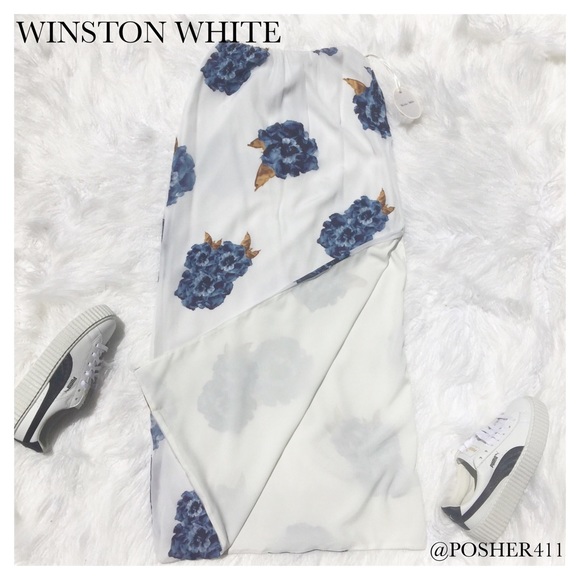 NWT WINSTON WHITE 'DARIA' MAXI FLORAL SKIRT - Picture 8 of 8