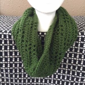 Handmade crochet lime green colored scarf