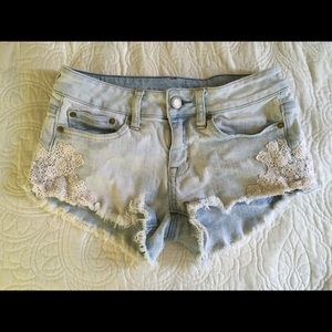 American Eagle Lace Trim Shorts