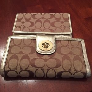 Authentic Coach Wallet and checkbook wallet