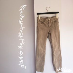 FREE PEOPLE VELVET SKINNIES