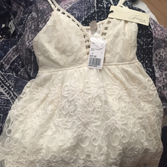 Cream lace top