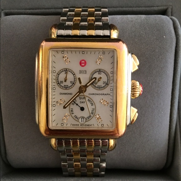Michele Deco Dual Tone Watch