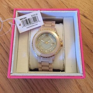 Isaac Mizrahi Nude Ceramic Goldtone Watch