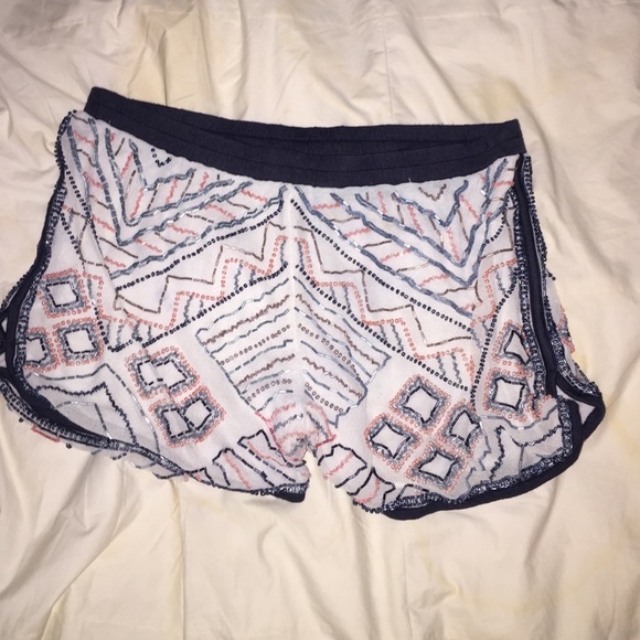 Willow and clay designer beaded shorts