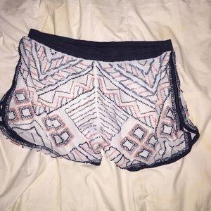 Willow and clay designer beaded shorts