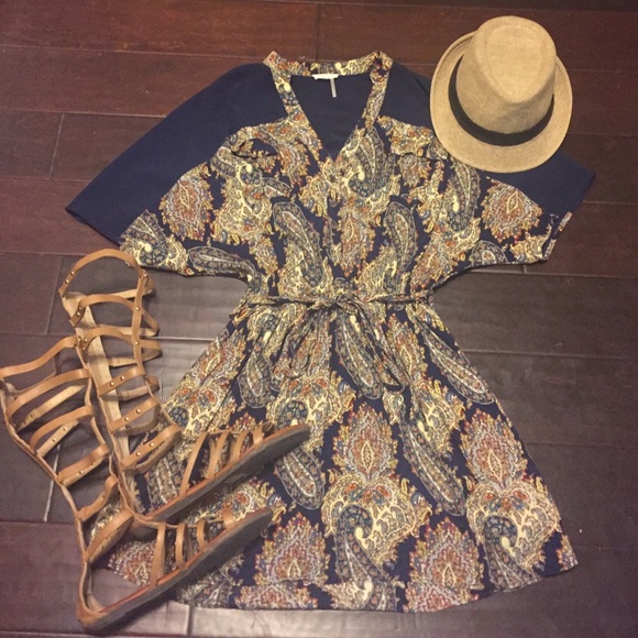 Paisley shirt dress