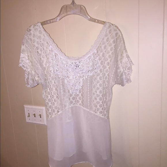 Sheer lace blouse