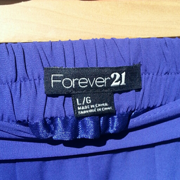 NWOT Cobalt Blue high-low skirt - Picture 3 of 3