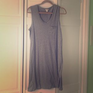 J.Crew Gray Tank Dress w/ pocket