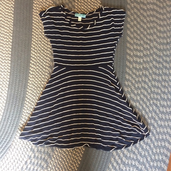Francesca's Blue & White Stripped Dress