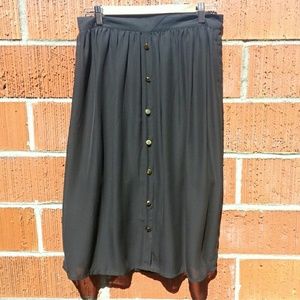 NEW Forever 21 black with gold buttons skirt