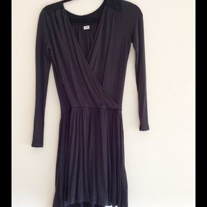 Grey long sleeve cross over dress