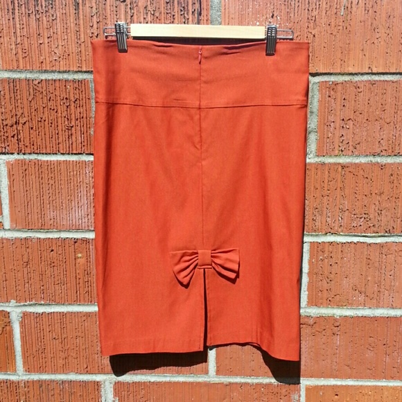 NEW rust skirt with bow