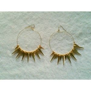 Gold Spike Earrings