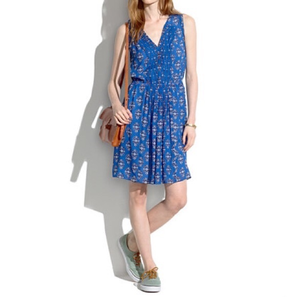 Blue Flowered Madewell Dress