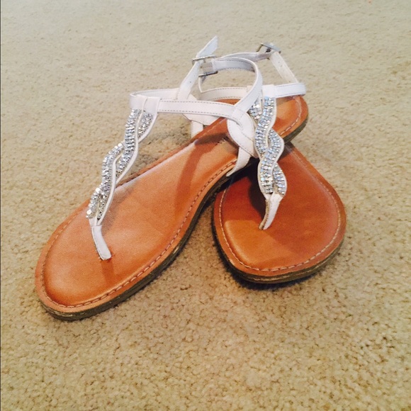 White Faded Glory Sandals