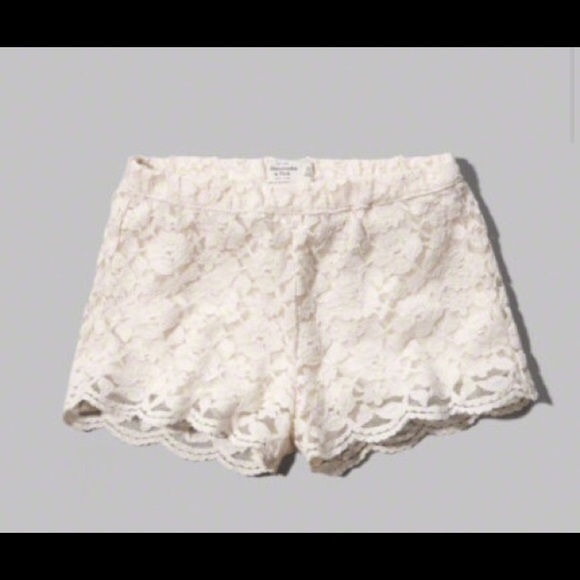 White lace shorts!