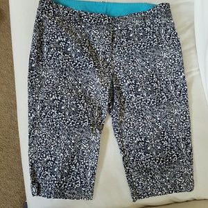 Pants - Blue Paisley Floral Cotton Print