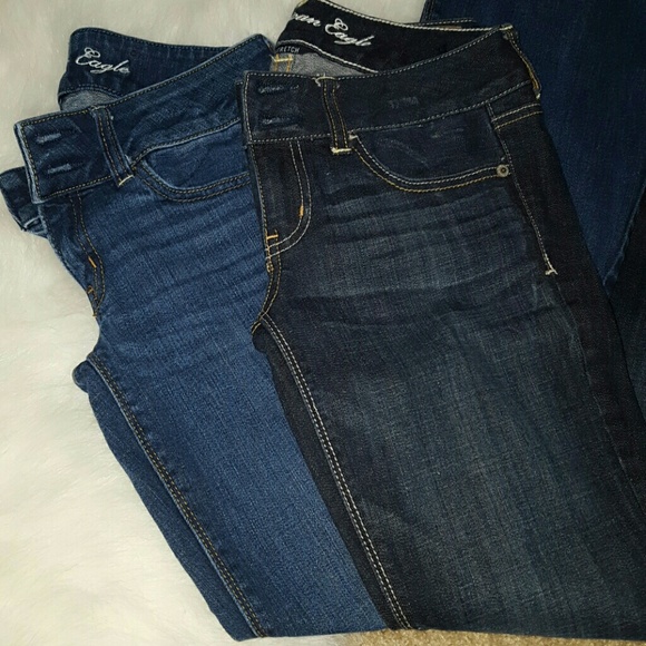 American Eagle jeans Dark and medium wash