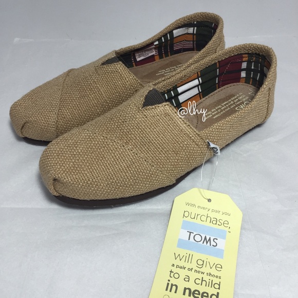 ❌SOLD❌TOMS BURLAP SLIP ON FLATS – 7 - Picture 2 of 4