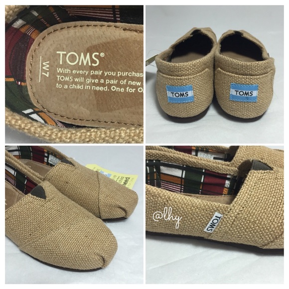 ❌SOLD❌TOMS BURLAP SLIP ON FLATS – 7 - Picture 4 of 4