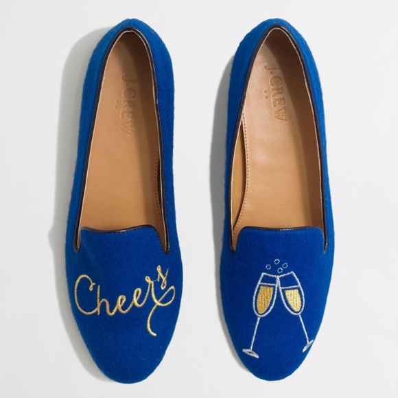 J. Crew Shoes - J.crew Rare cheers loafers flats embroider