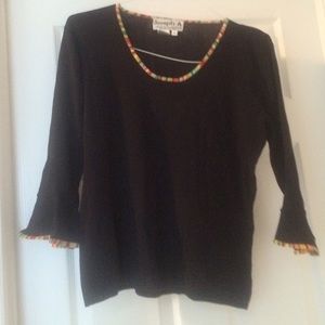 Joseph A knit 3/4 sleeve top size L/XL
