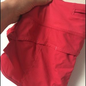 Lululemon red stripe speed shorts size 4