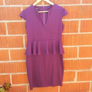 Purple Peplum Dress