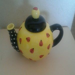 Adorable lady bug tea pot