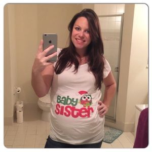 Maternity "Baby Sister" Owl Tee