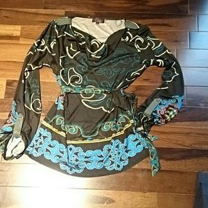 Hale Bob Dressy shirt 100% silk