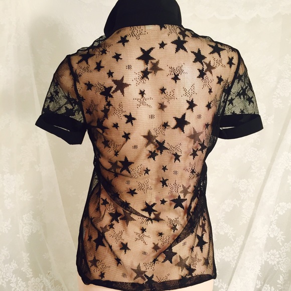 Black blouse with stars  FINAL CLEARANCE - Picture 4 of 4